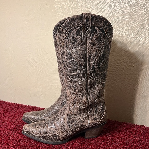 Ariat Heritage Western Shattered Distressed Boots Women’s Size 9 - Picture 1 of 17